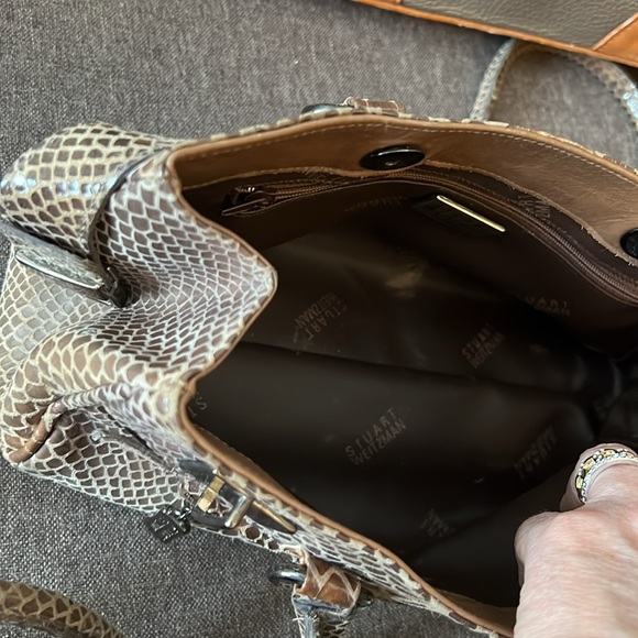 🥂𝐇𝐏🥂Stuart Weitzman Python Mini Baguette Shoulderbag - Picture 12 of 14